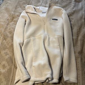 Cozy Cream Zip-Up Fleece Jacket